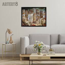 "Artery8 Panini Ancient Rome Classical Antiquities Framed Canvas Wall Art Print - Size: W18"" x H24""" - thumbnail 3