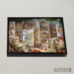 "Artery8 Panini Ancient Rome Classical Antiquities Framed Canvas Wall Art Print - Size: W18"" x H24""" - thumbnail 2