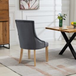 Artemis Home Ravenna Velvet Dining Chairs - Set of 2 in Grey - thumbnail 5