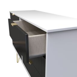 Ready Assembled 2 U Bexley 6 Drawer Wide Chest (Ready Assembled) in True Black - thumbnail 5