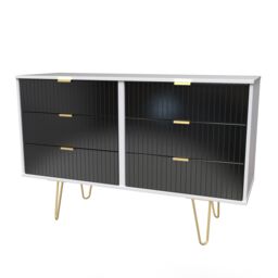 Ready Assembled 2 U Bexley 6 Drawer Wide Chest (Ready Assembled) in True Black - thumbnail 3