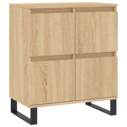 Berkfield Home Sideboards 2 pcs Sonoma Oak Engineered Wood in Brown - thumbnail 5