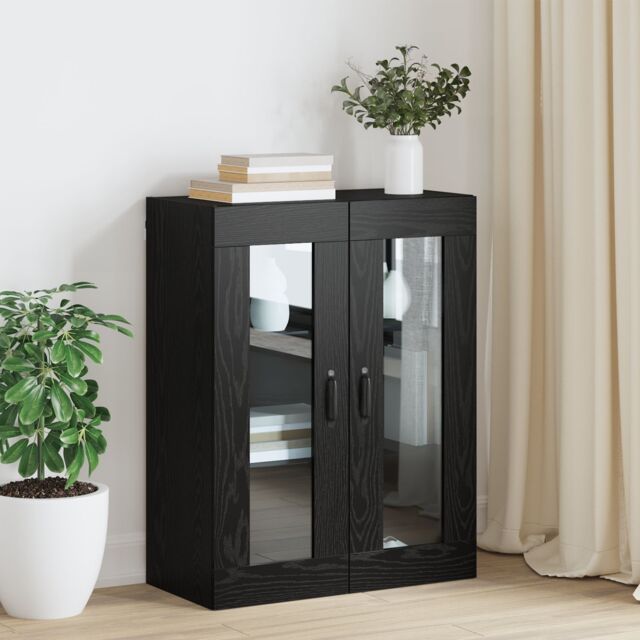 Berkfield Home Hanging Wall Cabinet Black 69.5 x 34 x 90 cm Engineered wood - image 1