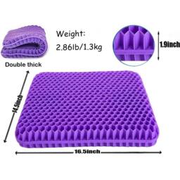 Nordara Gel Seat Cushion Extra thicken For Long Sitting Office Car Chair in Purple - thumbnail 3
