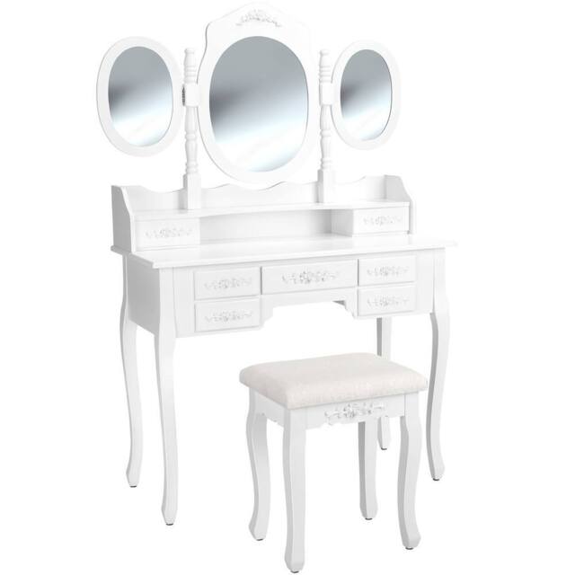 tectake Dressing Table in White - image 1