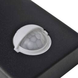 Berkfield Home LED Wall Lamp Stainless Steel Cylinder Shape Black with Sensor - thumbnail 6