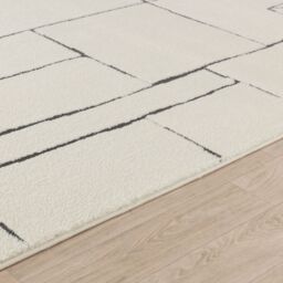Livabliss Freud-Modern Ivory Black Brown High Pile Living Dining Bedroom Rug - Size: 200 cm x 275 cm - thumbnail 8