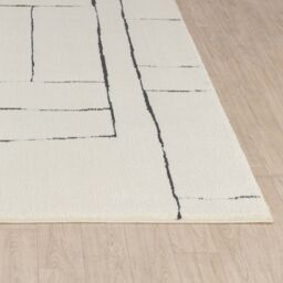 Livabliss Freud-Modern Ivory Black Brown High Pile Living Dining Bedroom Rug - Size: 200 cm x 275 cm - thumbnail 5