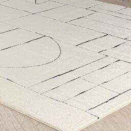 Livabliss Freud-Modern Ivory Black Brown High Pile Living Dining Bedroom Rug - Size: 200 cm x 275 cm - thumbnail 6