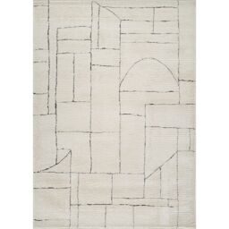 Livabliss Freud-Modern Ivory Black Brown High Pile Living Dining Bedroom Rug - Size: 200 cm x 275 cm - thumbnail 2