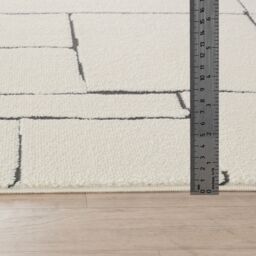 Livabliss Freud-Modern Ivory Black Brown High Pile Living Dining Bedroom Rug - Size: 200 cm x 275 cm - thumbnail 7