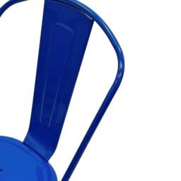 NESTLUNE Single Metal Dining Chairs Blue - Size: 100 cm x 15 cm - thumbnail 5