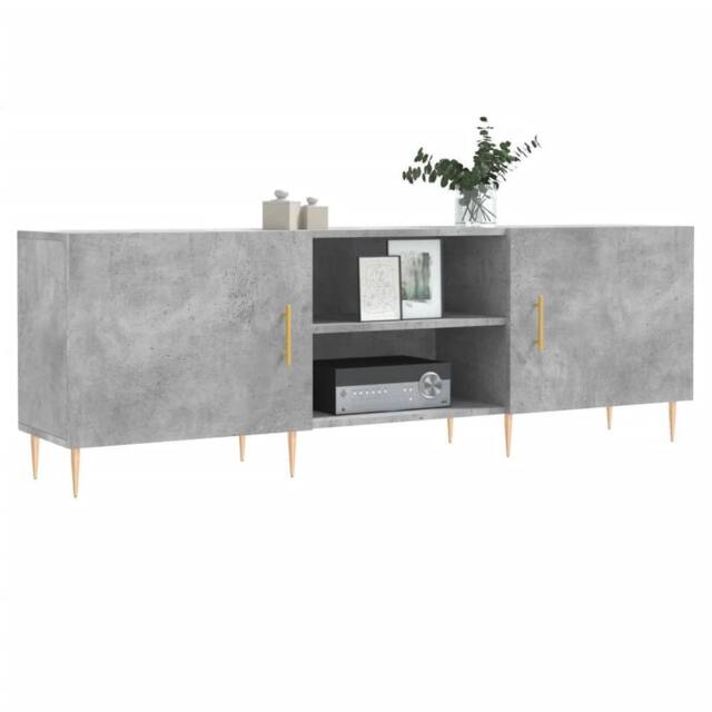 Berkfield Home TV Cabinet Concrete Grey 150x30x50 cm Engineered Wood - Size: 150 x 30 x 50 cm - image 1