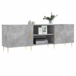 Berkfield Home TV Cabinet Concrete Grey 150x30x50 cm Engineered Wood - Size: 150 x 30 x 50 cm - thumbnail 1