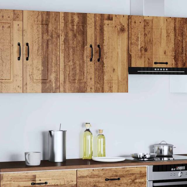 Berkfield Home Kitchen Wall Cabinet Kalmar Old Wood Engineered Wood in Brown - image 1