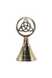 KDMD Triquetra Brass Altar Bell - Handcrafted Ritual & Meditation Bell in Gold - thumbnail 1