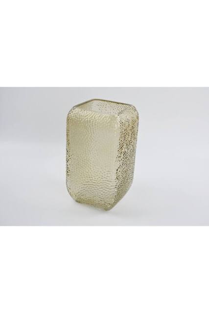 KDMD Light Brown Dimpled Square Vase - image 1