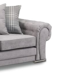 Furnishings For Less UK Milan 5 Seater L Shaped 2 Corner 2 Sofa Scatter Back Chesterfield Grey - thumbnail 4