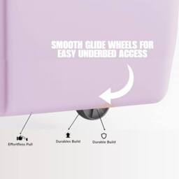 FLAVORA 47L Pink Underbed Storage Box - Size: 600mm - thumbnail 5