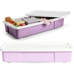 FLAVORA 47L Pink Underbed Storage Box - Size: 600mm - thumbnail 2