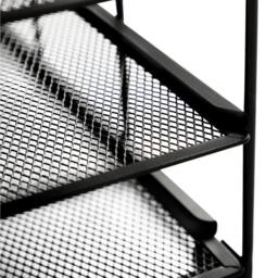 VOGREX 5-Tier Mesh Metal Desktop Organizer Office Pen Storage in Black - thumbnail 4