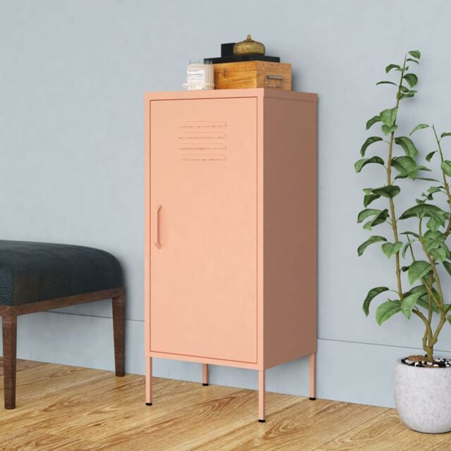 Berkfield Home Storage Cabinet Pink 42.5x35x101.5 cm Steel - image 1