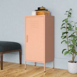 Berkfield Home Storage Cabinet Pink 42.5x35x101.5 cm Steel