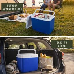 Voyager 24L Cooler Box - Insulated Ice Cool Box for Camping in Blue - thumbnail 8