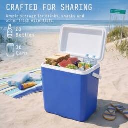 Voyager 24L Cooler Box - Insulated Ice Cool Box for Camping in Blue - thumbnail 6