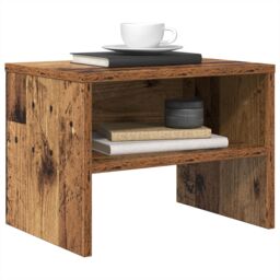 Berkfield Home Bedside Cabinet Old wood 40 x 30 x 30 cm Engineered wood in Brown - thumbnail 3