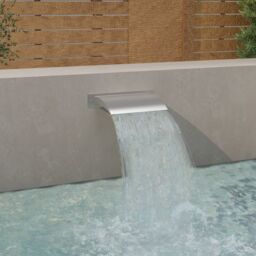 Berkfield Home Pool Fountain Silver 45x26x13 cm Stainless Steel - Size: 45 x 26 x 13 cm
