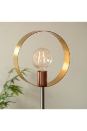 Netlighting Hoop Complete Floor Lamp Brushed Brass Nickel Copper Plate in Gold - thumbnail 3
