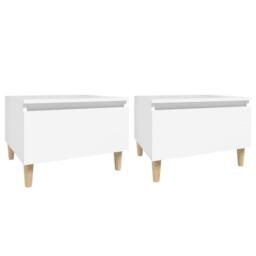 Berkfield Home Side Tables 2 pcs White 50x46x35 cm Engineered Wood - Size: 50 x 46 x 35 cm - thumbnail 3