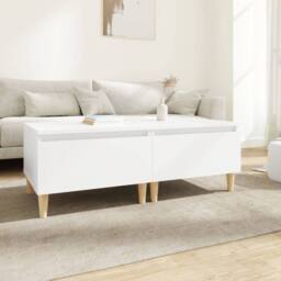 Berkfield Home Side Tables 2 pcs White 50x46x35 cm Engineered Wood - Size: 50 x 46 x 35 cm - thumbnail 2