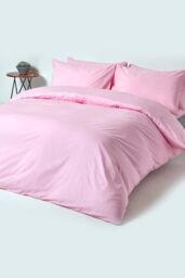 Homescapes Egyptian Cotton Deep Fitted Sheet 18 inch 200 Thread Count in Pink - Size: King Fitted - thumbnail 4