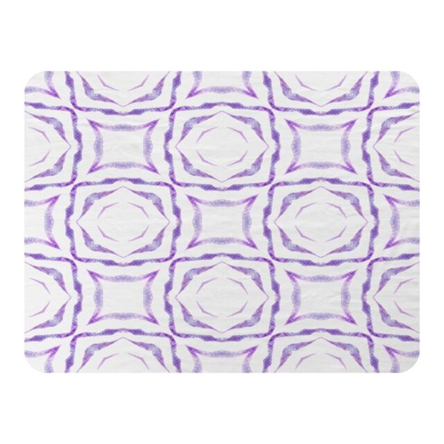 Benjamin Tate Design Purple Brilliant Boho Blanket in Natural - Size: 120 cm x 150 cm - image 1