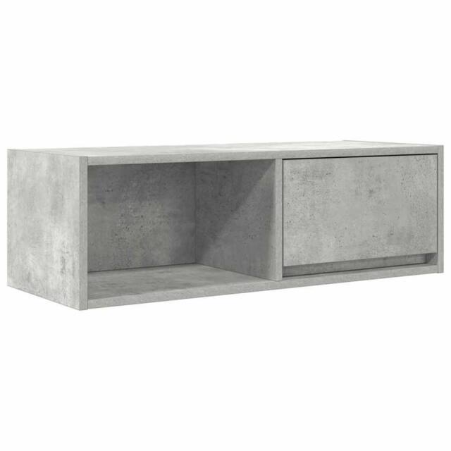 Berkfield Home TV Cabinet Concrete Grey 80x31x25.5 cm Engineered Wood - image 1