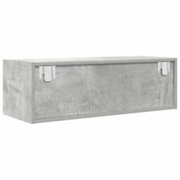 Berkfield Home TV Cabinet Concrete Grey 80x31x25.5 cm Engineered Wood - thumbnail 8