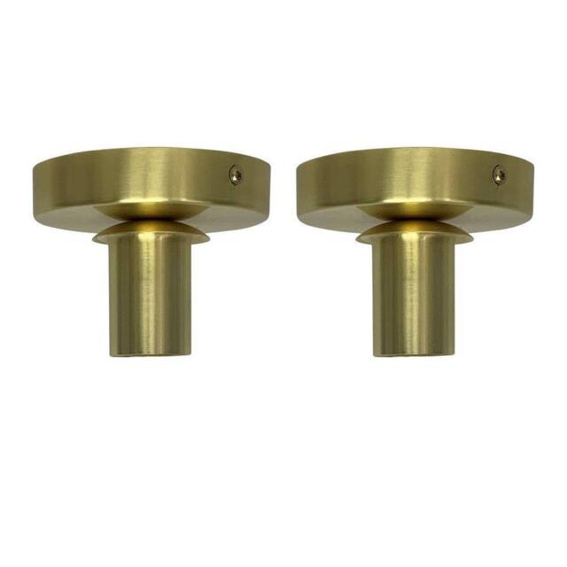 First Choice Lighting Set of 2 Cynthia - Satin Brass Ceiling Flush Ceiling Lights for Shades in Gold - image 1