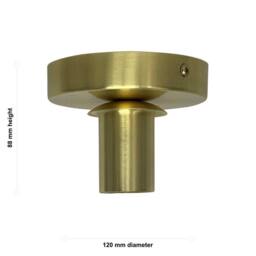 First Choice Lighting Set of 2 Cynthia - Satin Brass Ceiling Flush Ceiling Lights for Shades in Gold - thumbnail 3