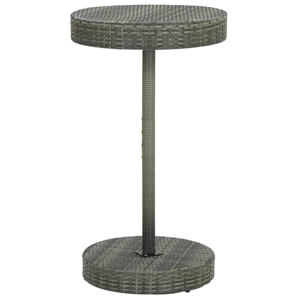 Garden Table Grey 60.5x106 cm Poly Rattan - image 1
