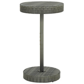 Garden Table Grey 60.5x106 cm Poly Rattan - thumbnail 1