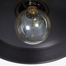 Industrial Pendant Ceiling Lamp Shade Matt Black 360mm - thumbnail 3