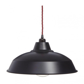 Industrial Pendant Ceiling Lamp Shade Matt Black 360mm - thumbnail 1