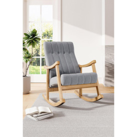 Modern Style Upholstered Tufting Rocking Chair - thumbnail 2