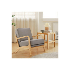 Modern Style Velvet Wooden Armchair