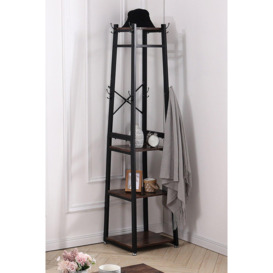 4 Tiers Industrial Style Clothing Hat Rack