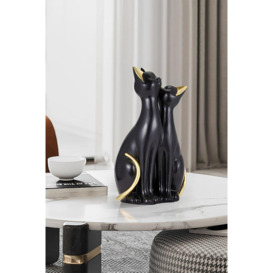 Black Cat Figurine Resin Tabletop Ornament Home Decoration - thumbnail 3
