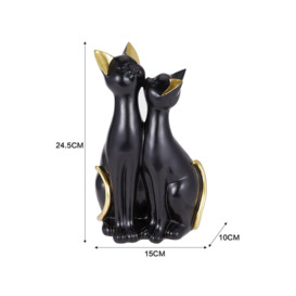 Black Cat Figurine Resin Tabletop Ornament Home Decoration - thumbnail 2