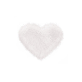 40*50cm Heart Shaped Long Plush Throw Pillow Cover